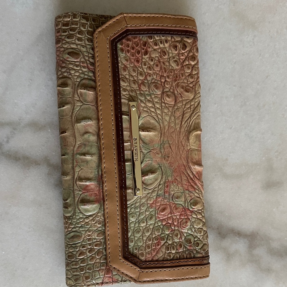 Brahmin Multicolor Croc Embossed Clutch